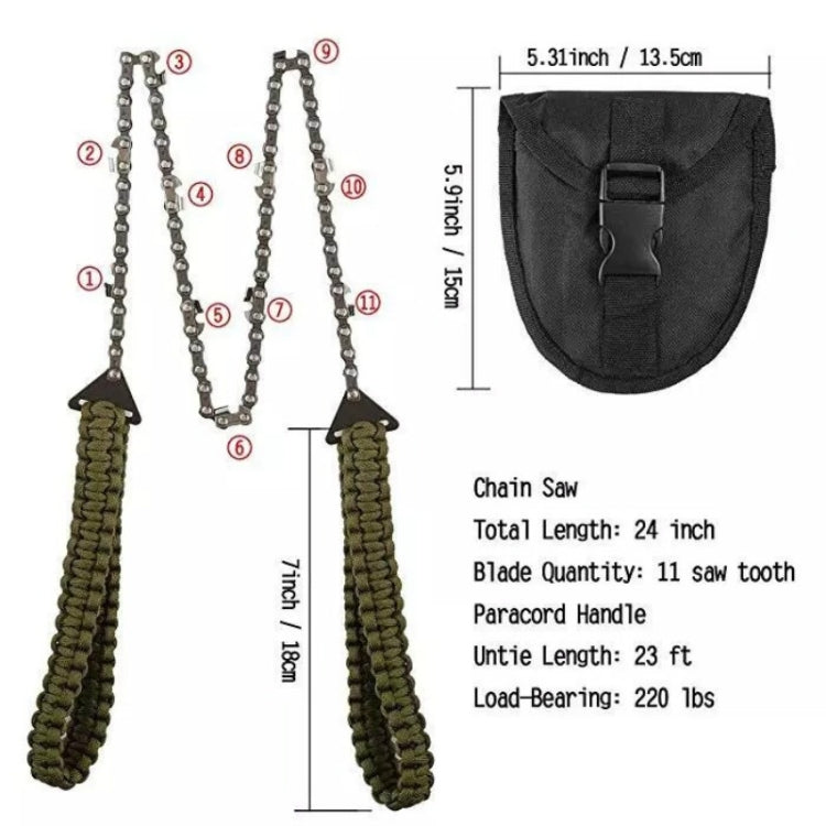Outdoor Sports Hand Chainsaws Braided Umbrella Rope Camping Survival Pocket Saw