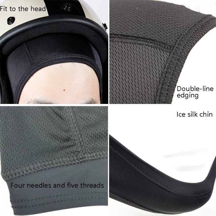 MTTT1040 Motorcycle Helmet Interior Cap Breathable Quick Dry Sunscreen Sweat-Absorbent Sports Head Cover, L