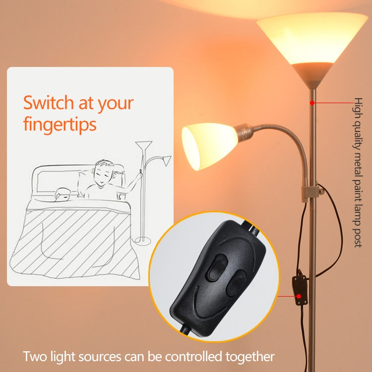 Double Head LED Eye Protection Mother and Son Floor Lamp Living Room Bedroom Bedside Vertical Table Lamp CN Plug