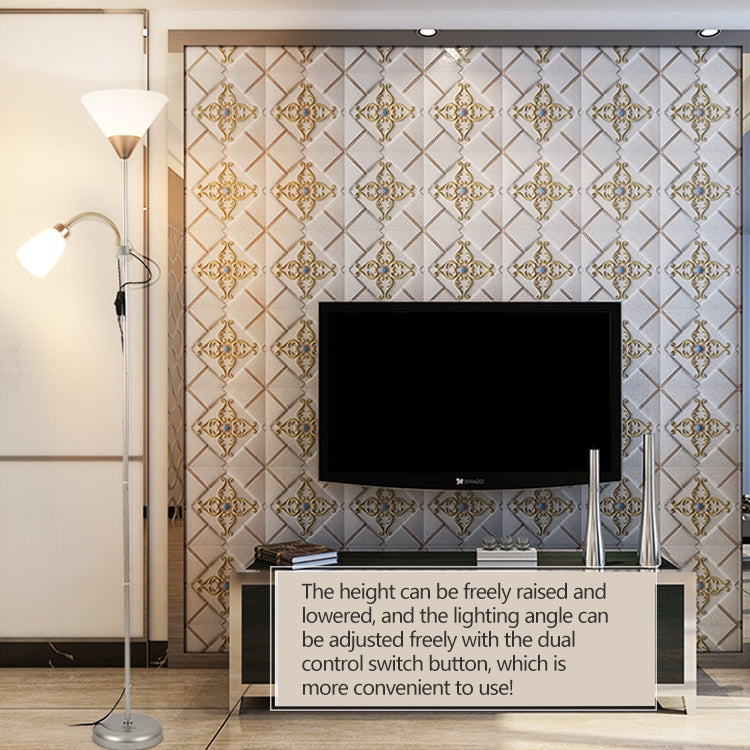 Double Head LED Eye Protection Mother and Son Floor Lamp Living Room Bedroom Bedside Vertical Table Lamp CN Plug