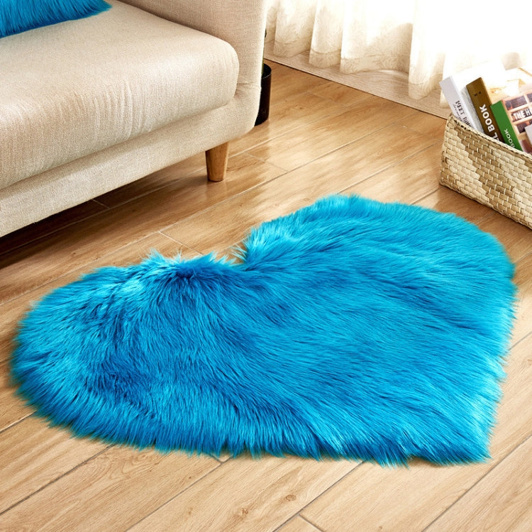 Love Heart Rugs Artificial Wool Sheepskin Hairy Carpet Faux Floor Mat Fur Plain Fluffy Soft Area Rug Tapetes