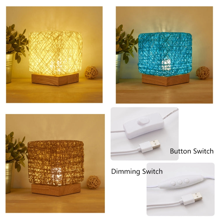 USB Square Sepak Takraw Table Lamp Bedroom Bedside Decorative Light, Spec:
