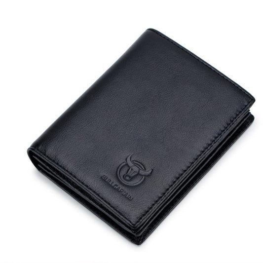 BUFF CAPTAIN 027 Men Short Anti-Theft Wallet Leather Multi-Card Thicken Wallet
