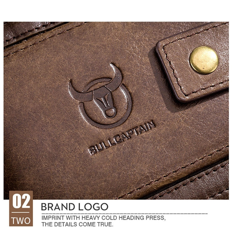 BUFF CAPTAIN 231 First Layer Cowhide Zipper Wallet Horizontal Leather Multiple-Card Thicken Album Wallet