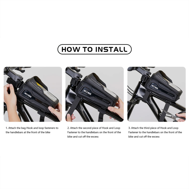 WILD MAN M20 Outdoor Cycling Bicycle Phone Touch Screen Waterproof Front Beam Bag