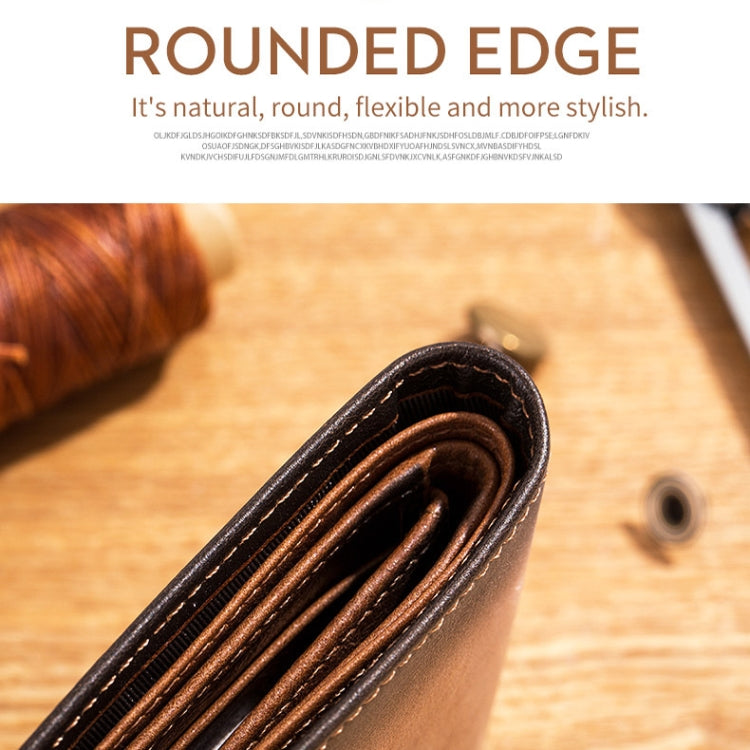 BUFF CAPTAIN 05 Men Leather Short Wallet Anti-Theft Brush Multi-Card Bit First-Layer Soft Cowhide Wallet