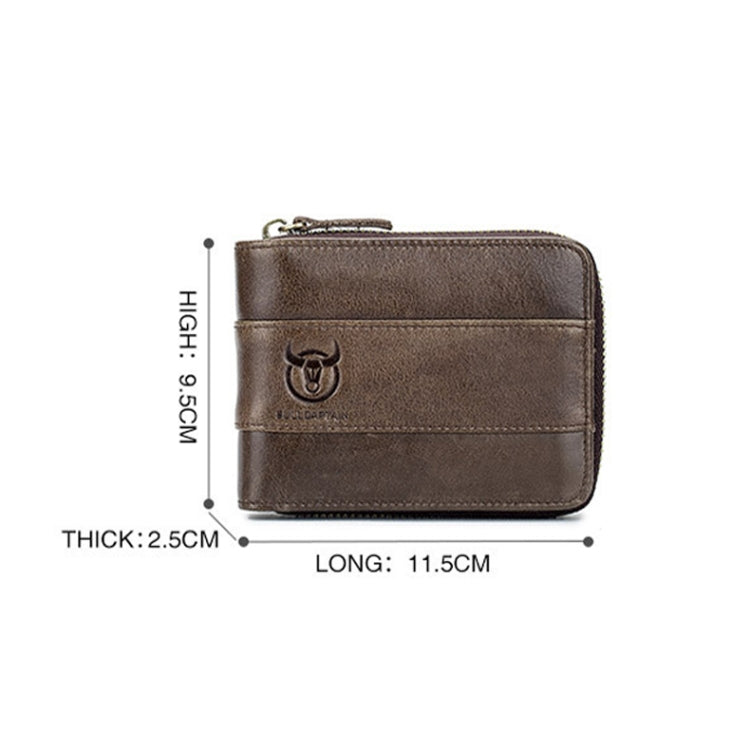BUFF CAPTAIN 025 Leather Short Horizontal First-Layer Cowhide Wallet Multi-Function Card Tap Wallet