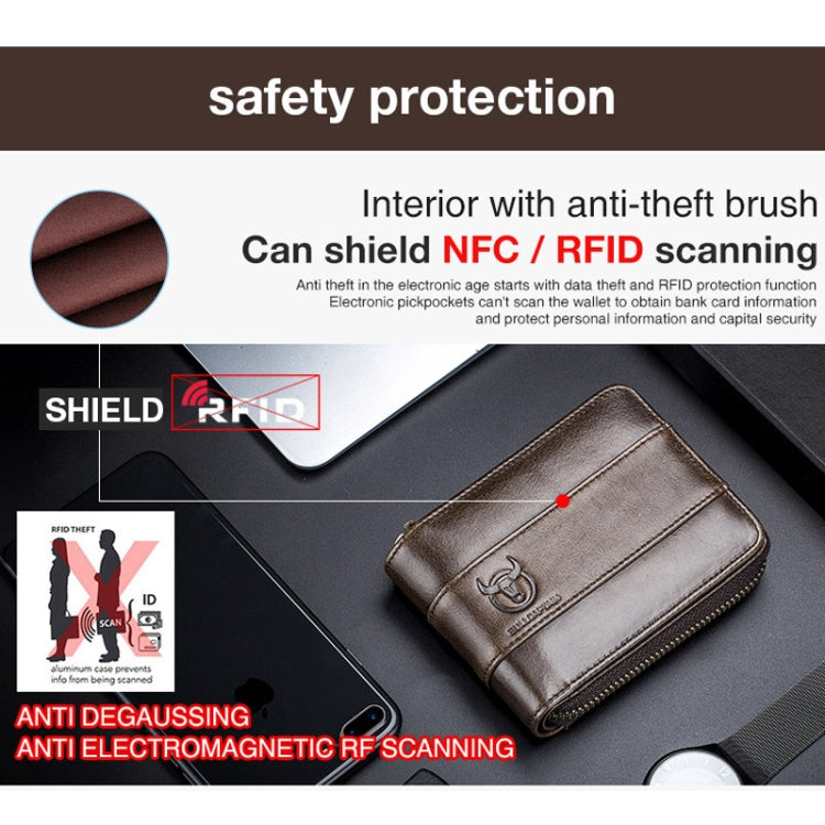 BUFF CAPTAIN 025 Leather Short Horizontal First-Layer Cowhide Wallet Multi-Function Card Tap Wallet