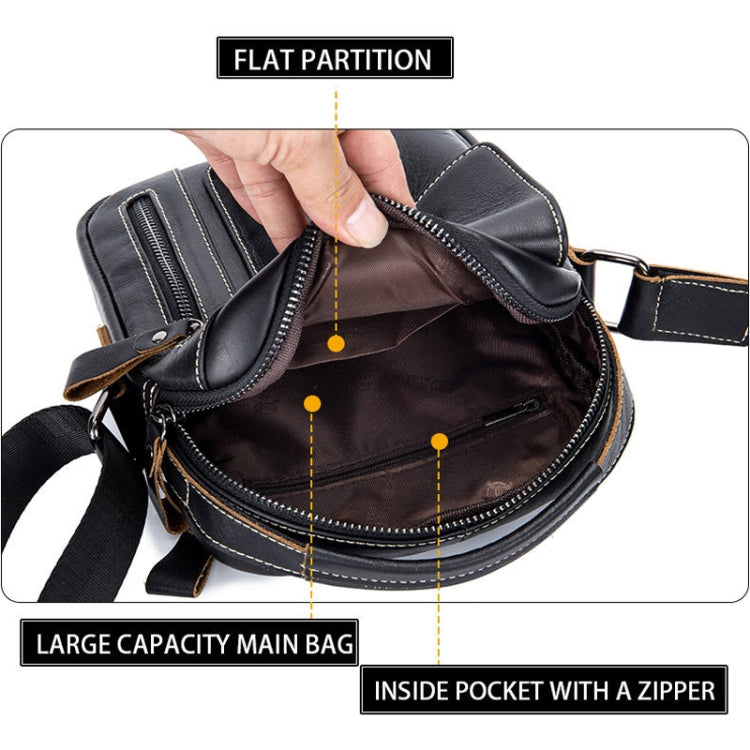 BUFF CAPTAIN 037 First-Layer Cowhide Messenger Bag Male Sports Soft Leather Shoulder Bag