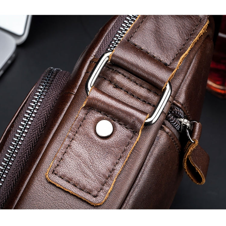 BUFF CAPTAIN 777 Men Leather Shoulder Bag First-Layer Cowhide Retro Large Capacity Satchel