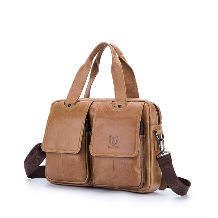BUFF CAPTAIN 042 Men Leather Multi-Function Shoulder Messenger Bag First-Layer Cowhide Portable Briefcase