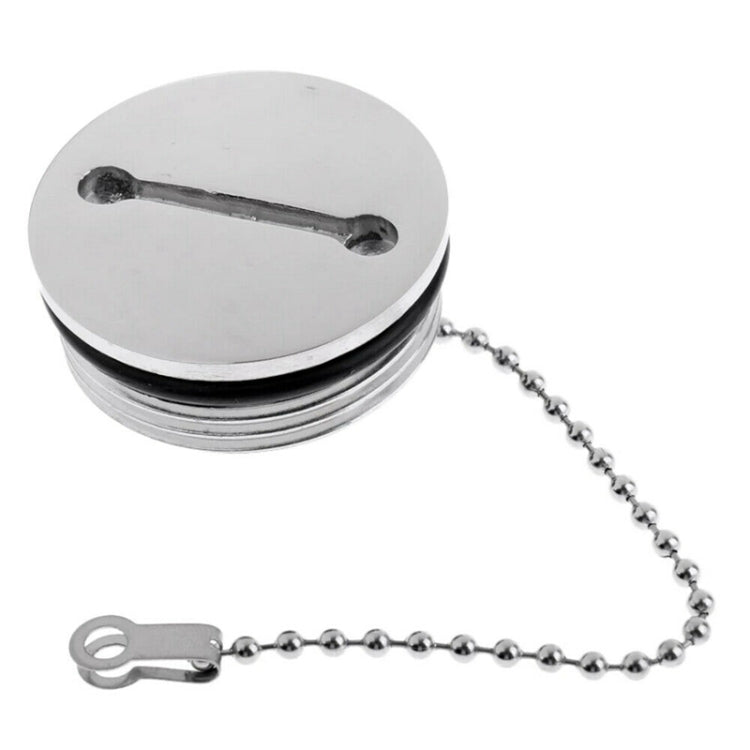 38mm Stainless Steel Boat Deck Fill Filler Replacement Cap + Chain Boat Replacement Accessories