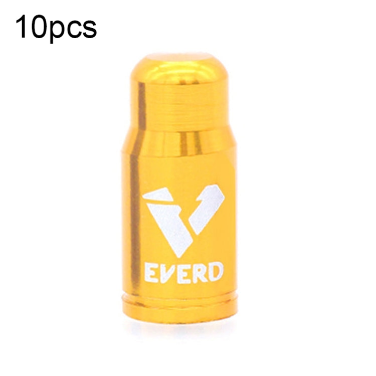 10 PCS EVERD ZH419 Mountain Road Bike Aluminum Alloy Air Mouth Cap Car Tire Dust Door Cover, Colour: Presta (Black)