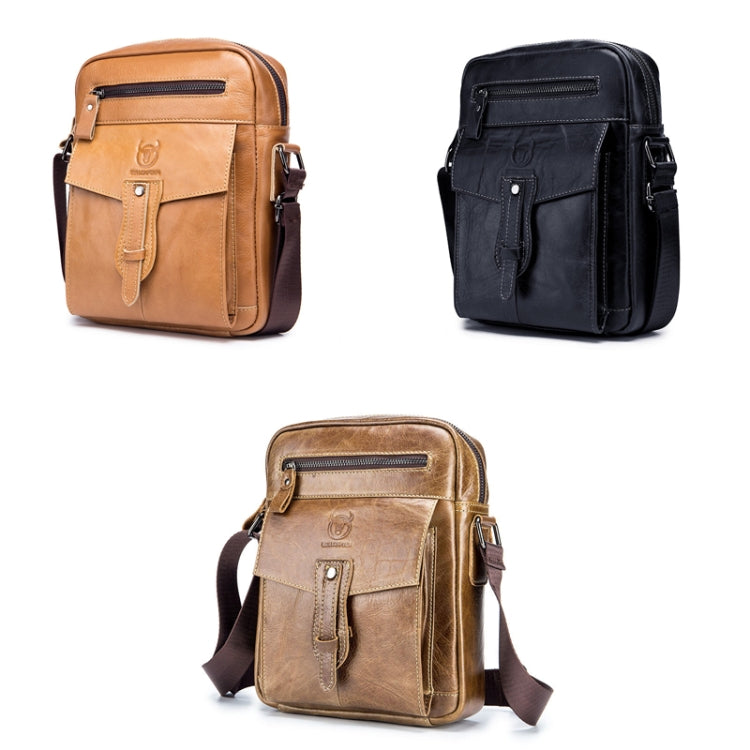 BUFF CAPTAIN 053 Men Leather Shoulder Messenger Bag First-Layer Cowhide Large Capacity Briefcase, Specification：