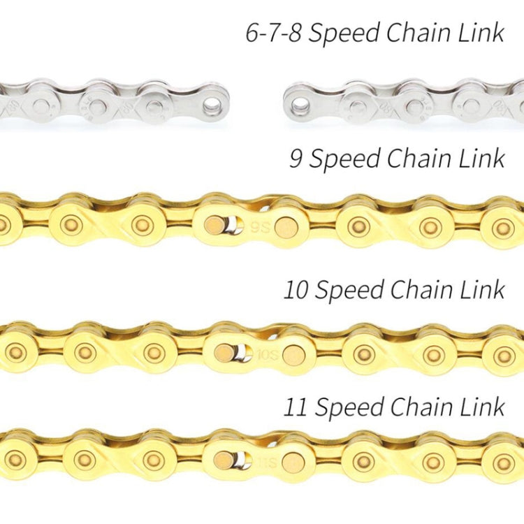 3 Pairs 6/7/8 Speed (Silver) ZH405 Mountain Road Bicycle Chain Magic Buckle Chain Quick Release Buckle