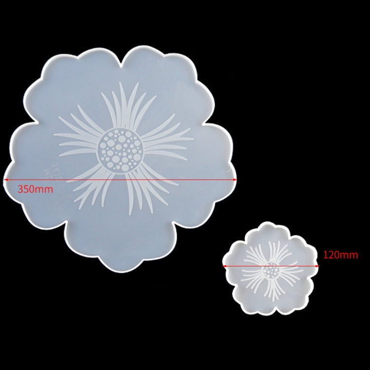 Silicone Flower Cup Pad Mold Set Crystal DIY Mirror Petal Fruit Plate Drop Mold