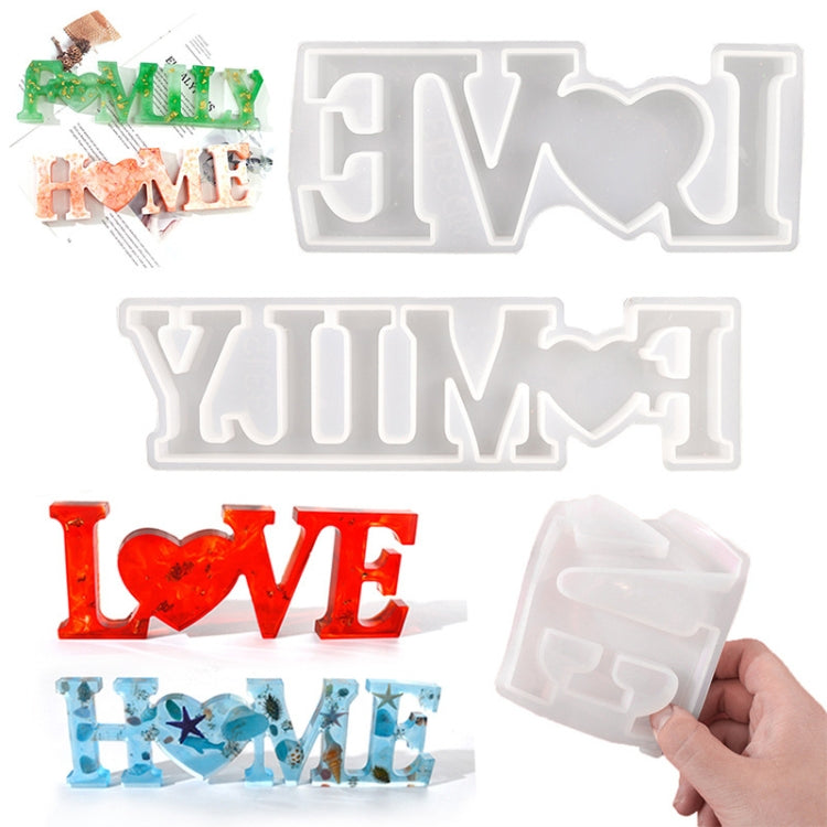 DIY Crystal Epoxy Silicone Letter Mold