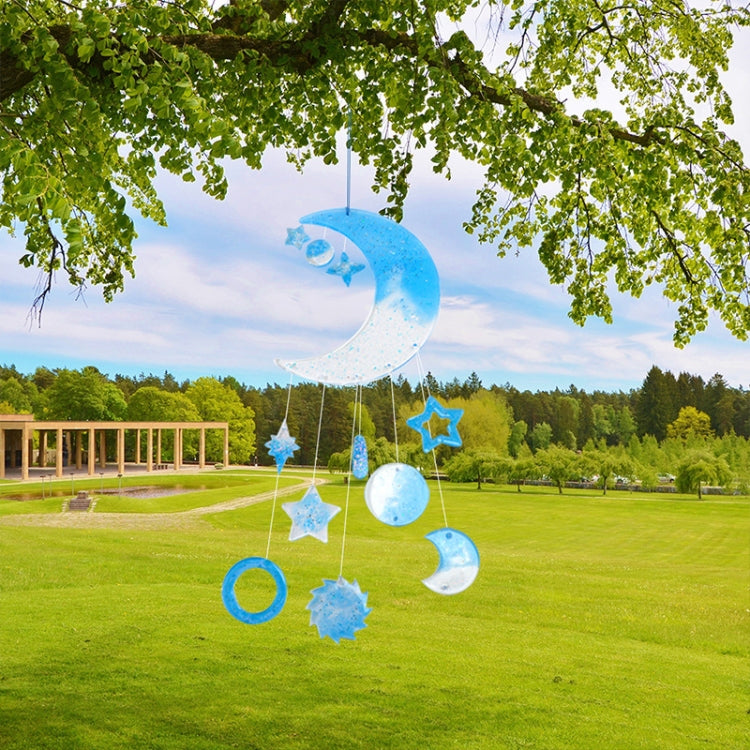 DIY Windbell Epoxy Mold Moon Pendant Wind Bell Hanging Set Mold, Style: