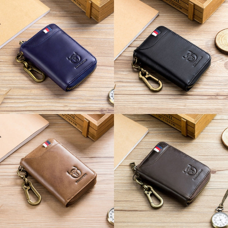 BUFF CAPTAIN 474 Multifunctional Leather Coin Purse Man Hanging Waist Door Anti-Brush Key Bag