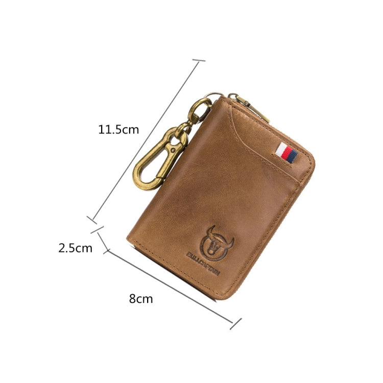 BUFF CAPTAIN 474 Multifunctional Leather Coin Purse Man Hanging Waist Door Anti-Brush Key Bag