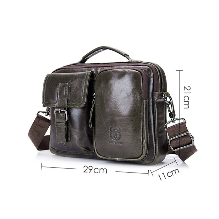 BULL CAPTAIN 036 Men Leather Shoulder Bag Retro First-Layer Cowhide Messenger Bag