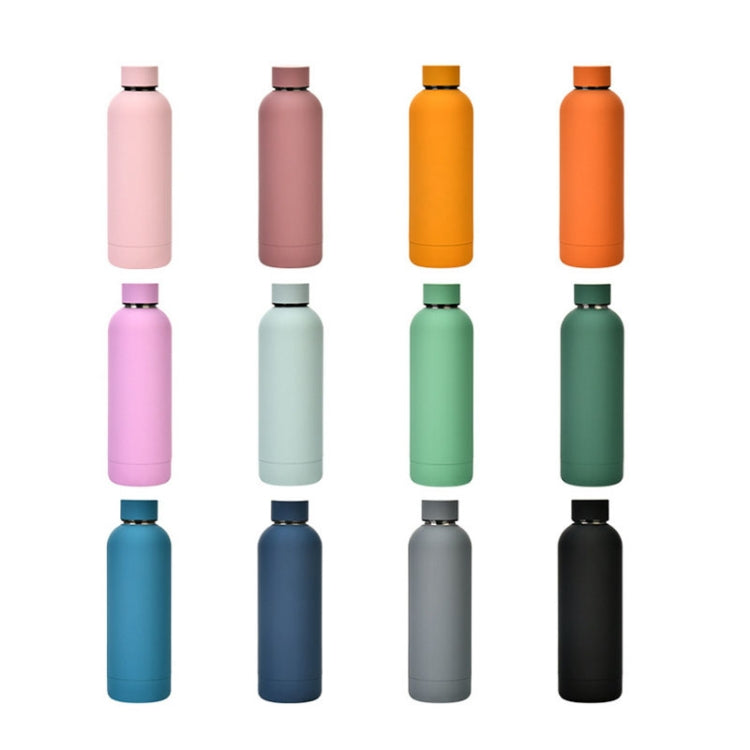 Stainless Steel Outdoor Matte Water Bottle Portable Sports Water Cup Rubber Paint Insulation Cup