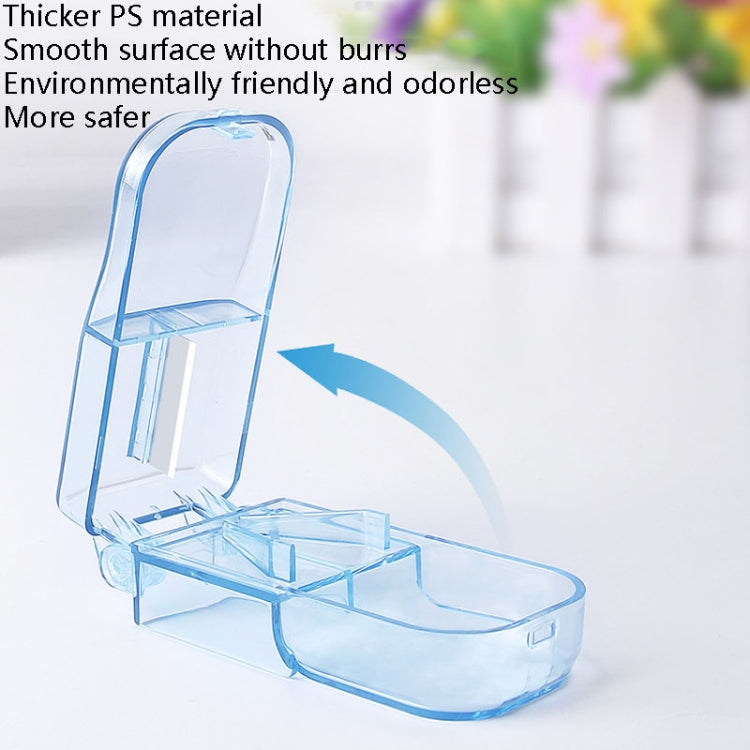 2pcs R8335 Transparent Medicine Cutter Food Grade Plastic Split Cartridge Pill Separator