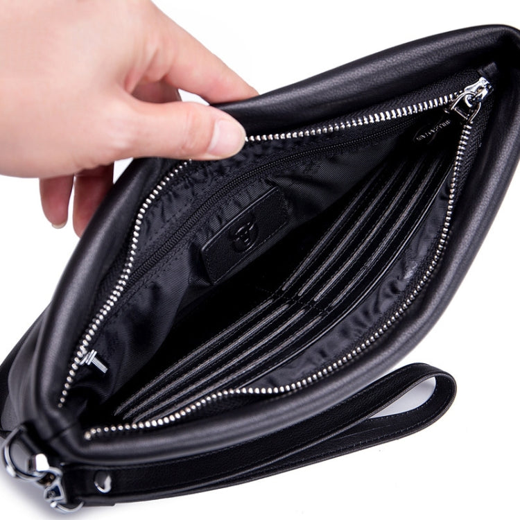 BULL CAPTAIN 446 Large-capacity Soft and Wear-resistant Leather Clutch Bag Business Wallet, Size:
