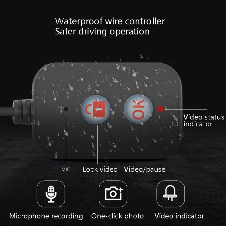 MT30 720P Waterproof Motorcycle Driving Recorder Locomotive Front And Rear Double Lens Recorder