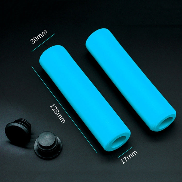 4 Pairs Mountain Folding Bicycle Silicone Foaming Sponge Handle Cover Rubber Shock Absorbing Anti-Slip Handle Set