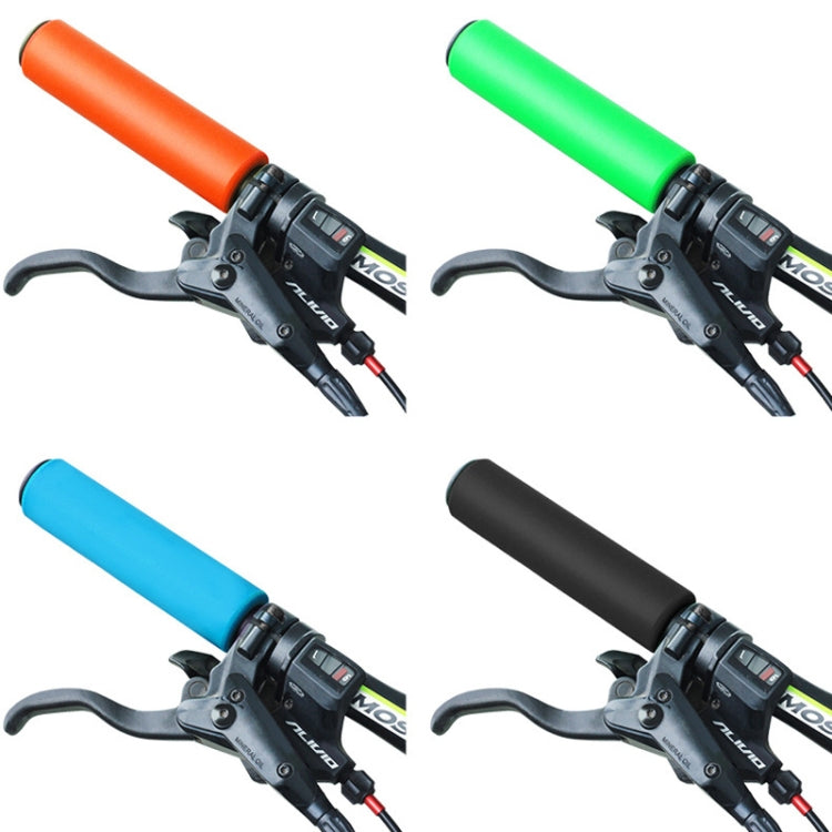 4 Pairs Mountain Folding Bicycle Silicone Foaming Sponge Handle Cover Rubber Shock Absorbing Anti-Slip Handle Set