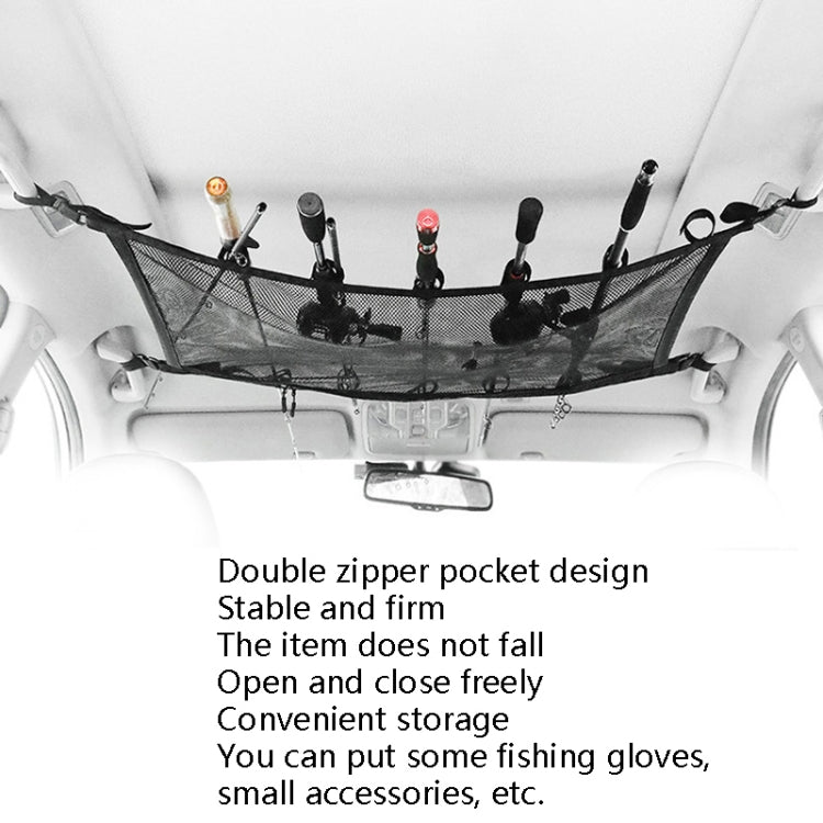 Adjustable Hanging Car Top Storage Bag Car Fishing Rod Rack