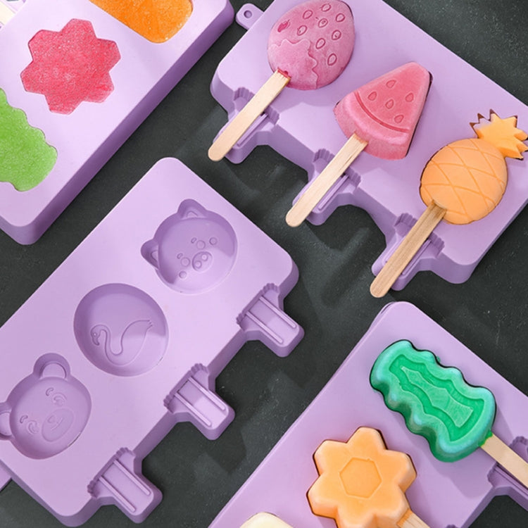 Homemade Children Cute Silicone Cartoon Popsicle Ice Cream Mould
