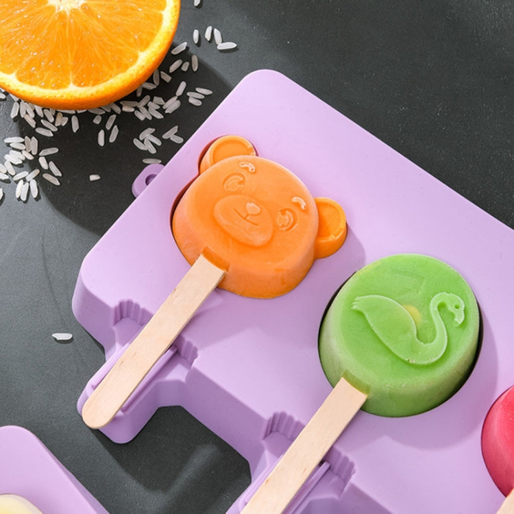 Homemade Children Cute Silicone Cartoon Popsicle Ice Cream Mould