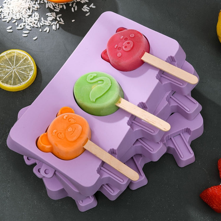 Homemade Children Cute Silicone Cartoon Popsicle Ice Cream Mould