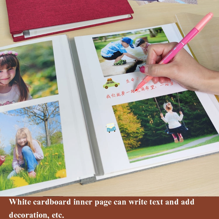 10 Inch 20 Pages/40P Cloth Photo Album Self-Adhesive DIY Laminated Photo Album