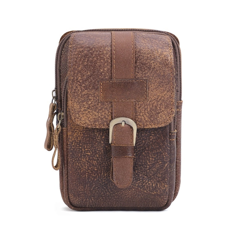 6371 Men Mobile Phone Belt Bag Multifunctional Retro Satchel Waist Bag