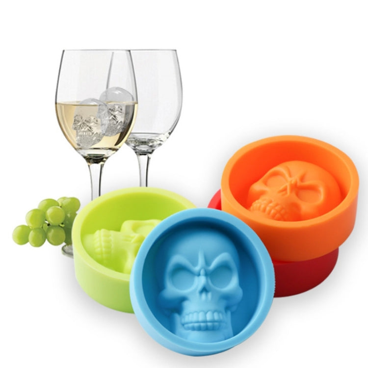 Kitchen Ice Box Food Grade Silicone Skull Ice Lattice Creative Whiskey Ice Ball Ice Mould