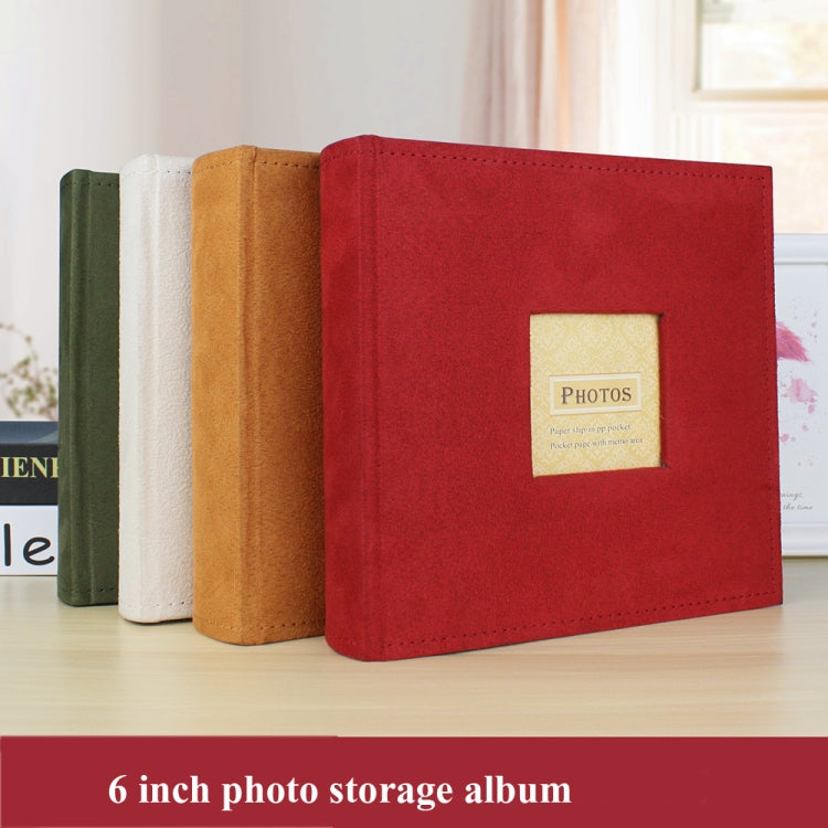 6 Inch 200 Sheets Flannel Retro Photo Album Interstitial Photo Storage Book