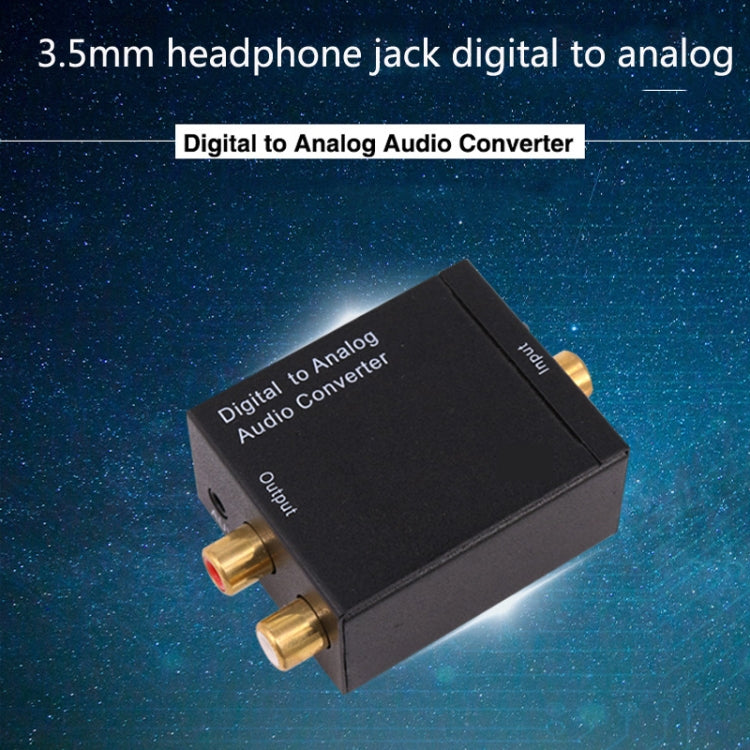 KYHD48 Digital Coaxial Optical Fiber Signal To 3.5mm Analog Audio Output Converter, US Plug