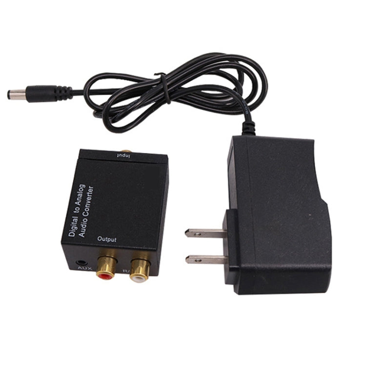 KYHD48 Digital Coaxial Optical Fiber Signal To 3.5mm Analog Audio Output Converter, US Plug