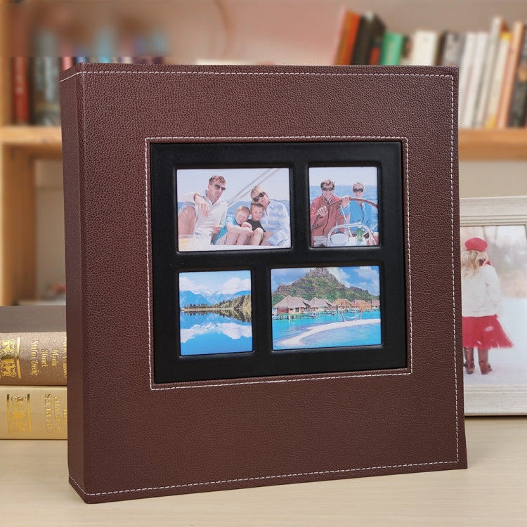 6 Inch 600 Sheets Leather Cover Photo Album Family Photo Album Storage Book