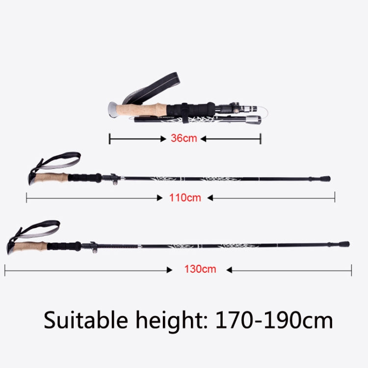 TUOBEIS TBS-006 Trekking Pole Ultra-Light Folding Trekking Mountain Climbing Crutch