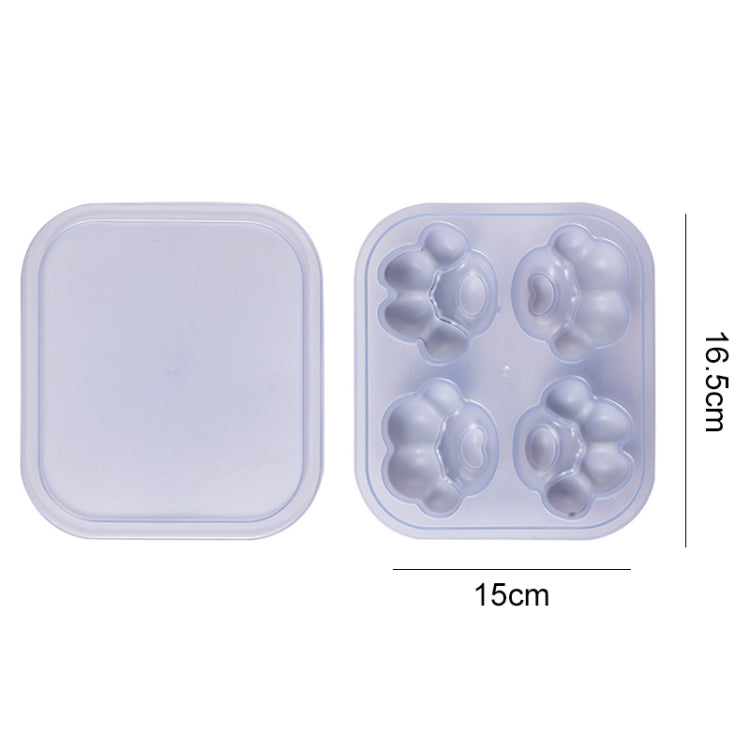 Household Cat Paw Shape Creative Silicone Ice Box Ice Cube Mold Ice Hockey DIY Food Supplement Box with Lid