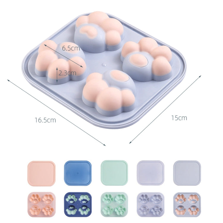 Household Cat Paw Shape Creative Silicone Ice Box Ice Cube Mold Ice Hockey DIY Food Supplement Box with Lid