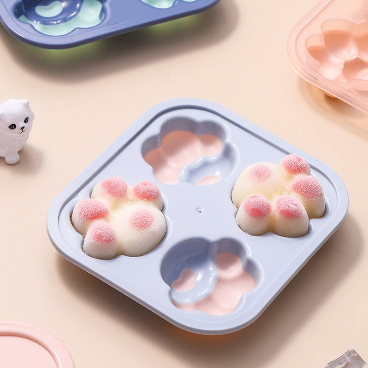 Household Cat Paw Shape Creative Silicone Ice Box Ice Cube Mold Ice Hockey DIY Food Supplement Box with Lid