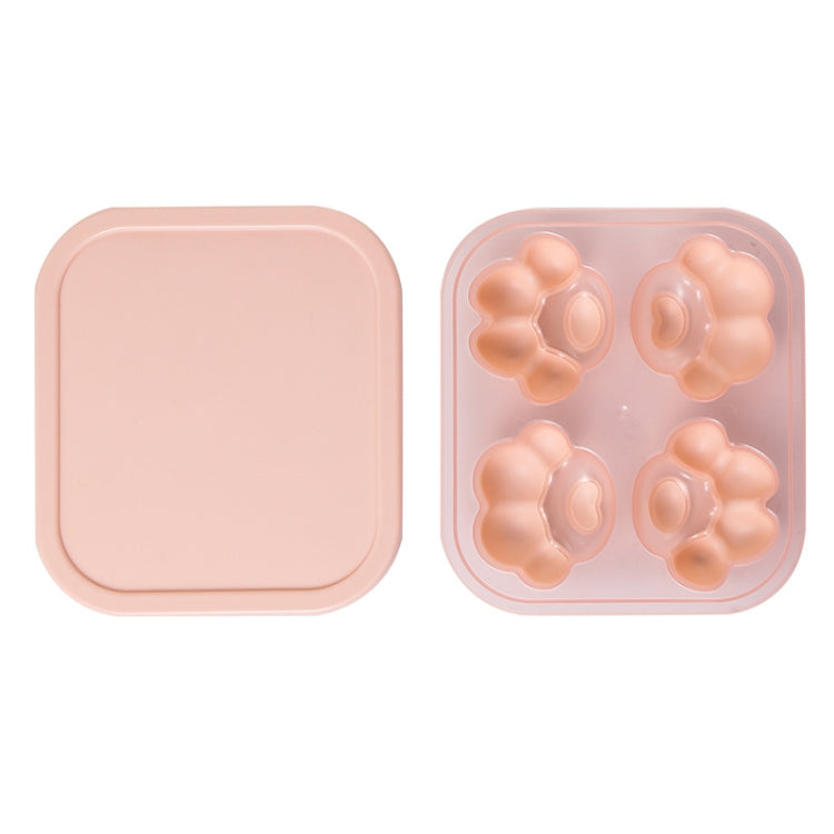 Household Cat Paw Shape Creative Silicone Ice Box Ice Cube Mold Ice Hockey DIY Food Supplement Box with Lid