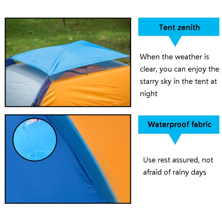 T015 Outdoor Camping Single-Layer Tent Camping Beach Tour Tent, Random Color Delivery