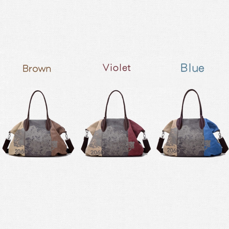 K1219 Large-Capacity Graffiti Canvas Bag Printing Single-Shoulder Messenger Bag