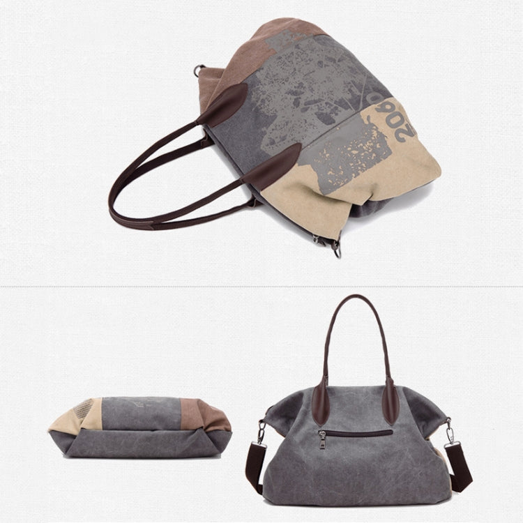 K1219 Large-Capacity Graffiti Canvas Bag Printing Single-Shoulder Messenger Bag